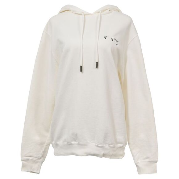 Off-white Liquid Arrows Hoodie in White Cotton